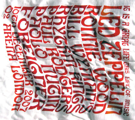 レッドツェッペリン Led Zeppelin - Ahmet Ertegun Tribute Concert: Big Names T-Shirt White L-size
