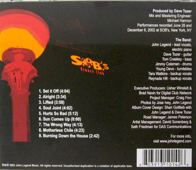 ジョンレジェンド John Legend - Live at SOB’s (CD)