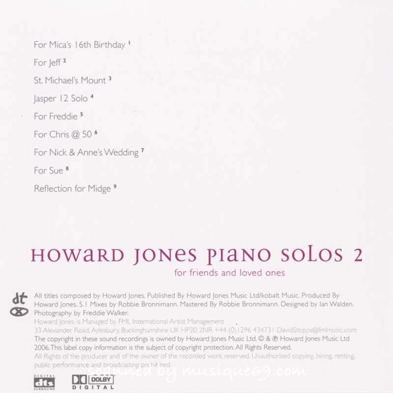 Howard Jones - Piano Solos 2 (for Friends and Loved Ones): Special Edition (CD)