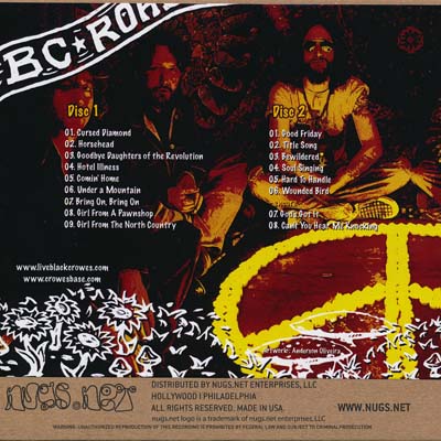 ブラッククロウズ The Black Crowes - BC Roadshows: San Francisco, Ca 12/19/2008 (CD)