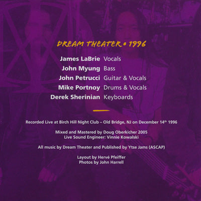 ドリームシアター Dream Theater - Official Bootleg: Old Bridge, New Jersey 12/14/96 (CD)