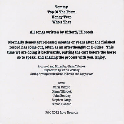 スクイーズ Squeeze - Arse About Face: 2012 Demos (CD)