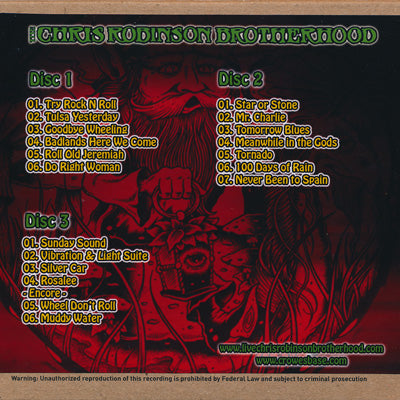 クリスロビンソン Chris Robinson Brotherhood - CRB Roadshow: Solana Beach, Ca 12/05/2012 (CD)