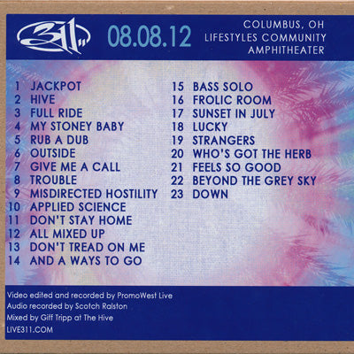 311 - Unity Tour 2012: Columbus, OH 08/08/2012 (DVD)