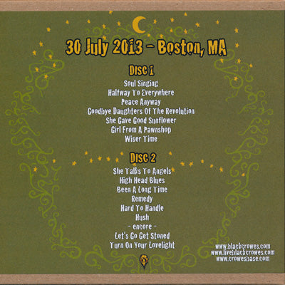 ブラッククロウズ The Black Crowes - BC Roadshows: Boston, Ma 07/30/2013 (CD)