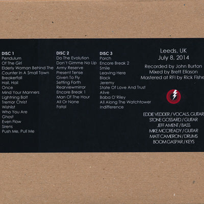 Pearl Jam - European Tour: Leeds, England 08/07/2014 (CD)