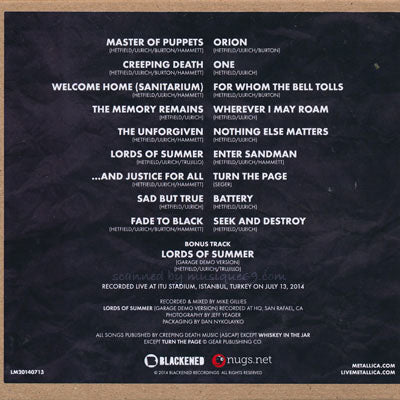 メタリカ Metallica - By Request: Istanbul, Turkey 13/07/2014 (CD)