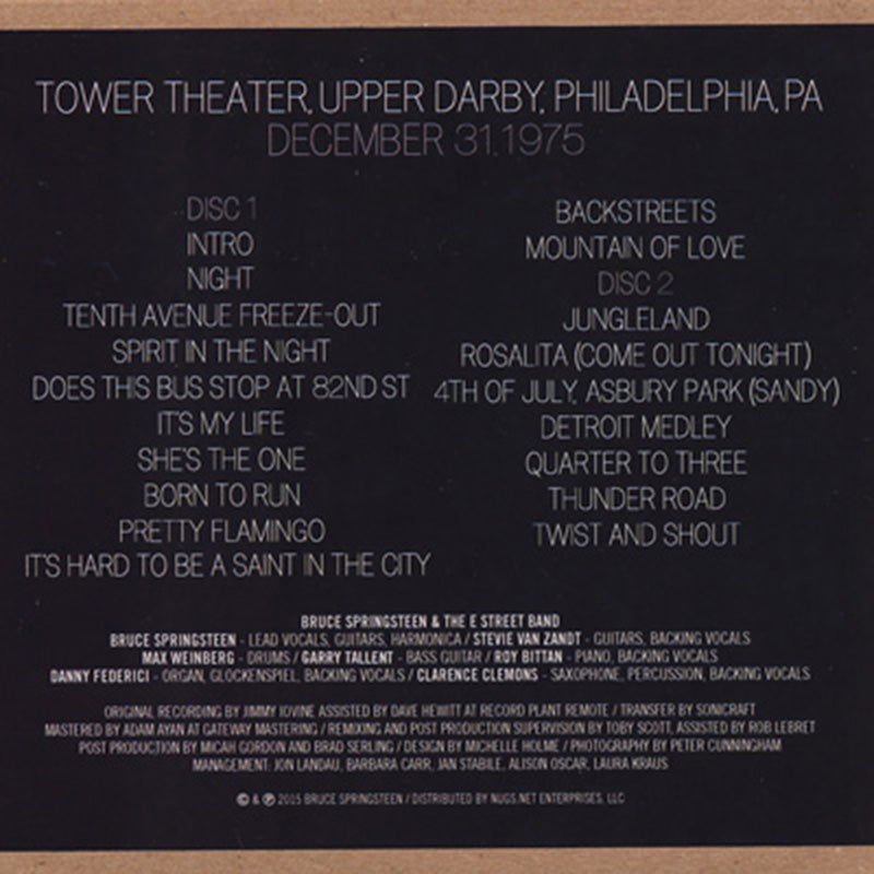 ブルーススプリングスティーン Bruce Springsteen & The E Street Band - Tower Theater, Philadelphia 1975 (CD)