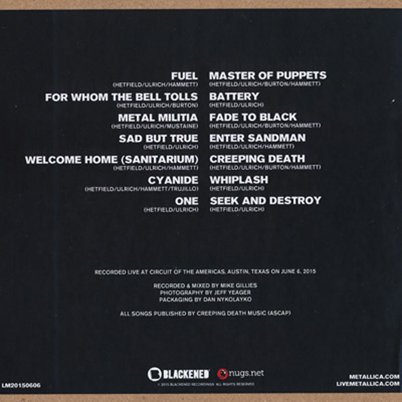 メタリカ Metallica - Live at X Games; June 6, 2015 (CD)