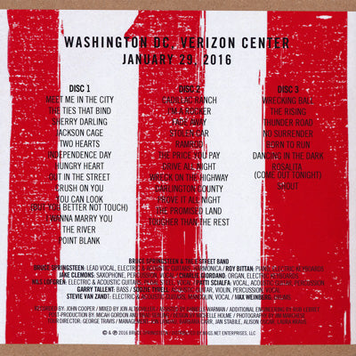 ブルーススプリングスティーン Bruce Springsteen & The E Street Band - The River Tour: Washington, DC 01/29/2016 (CD)