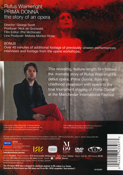 ルーファスウェインライト Rufus Wainwright - Prima Donna: The Story of an Opera: Exclusive Autographed Edition (DVD)