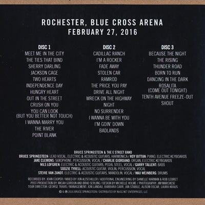 ブルーススプリングスティーン Bruce Springsteen & The E Street Band - The River Tour: Rochester, NY 02/27/2016 (CD)