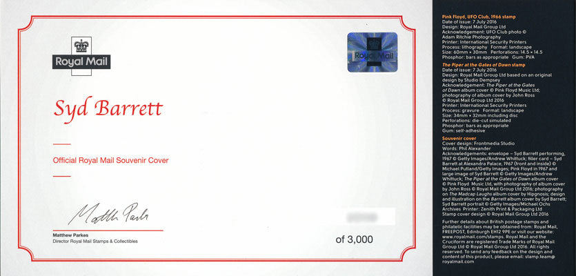 Syd Barrett - Pink Floyd Syd Barrett Souvenir Cover