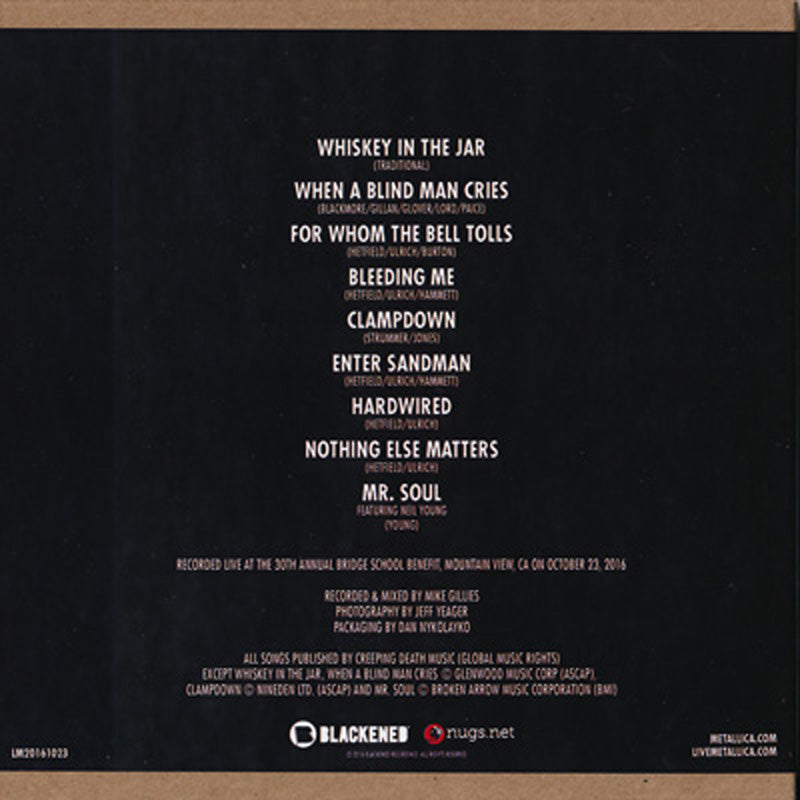 メタリカ Metallica - Bridge School Benefit; Mountain View, CA 10/23/2016 (CD)