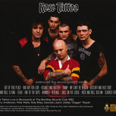 Rose Tattoo - Tatts Live in Brunswick: At the Bombay Bicycle Club 1982 (CD)