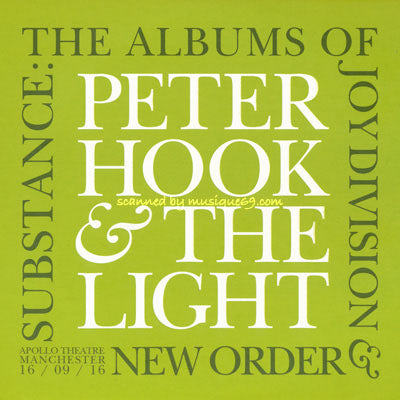 ピーターフック Peter Hook & The Light - Substance - The Albums of Joy Division & New Order: Manchester 16/09/2016 (CD)