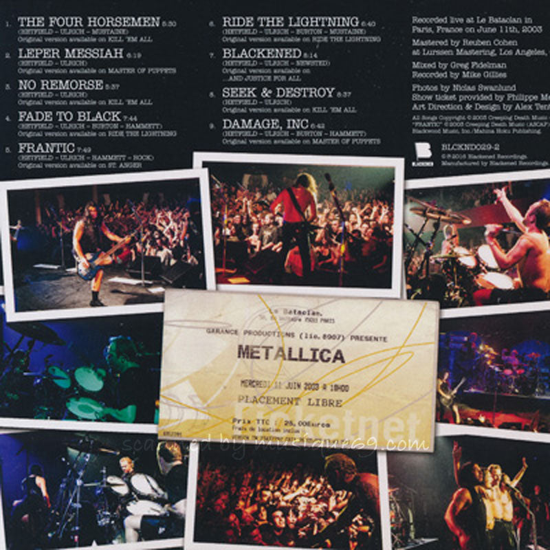 Metallica - Liberte Egalite Fraternite Metallica!: Live at Le Bataclan, Paris, France, June 11th, 2003 (CD)