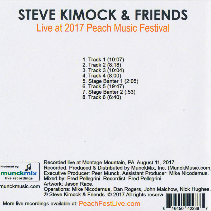 スティーヴキモック Steve Kimock & Friends - Live at 2017 Peach Music Festival (CD)