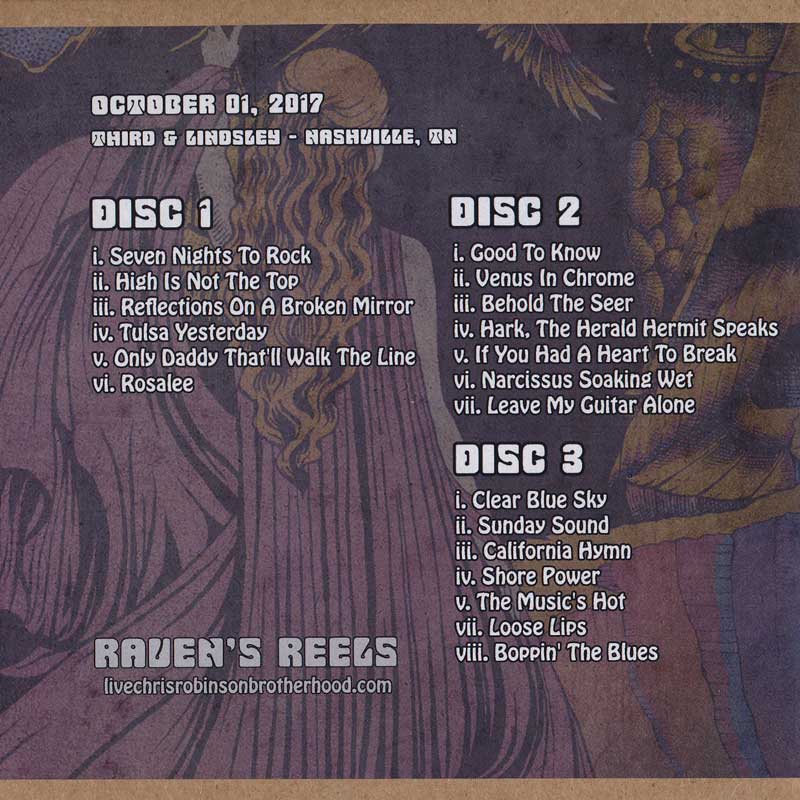 Chris Robinson Brotherhood - Raven's Reels: Nashville, TN 10/01/2017 (CD)