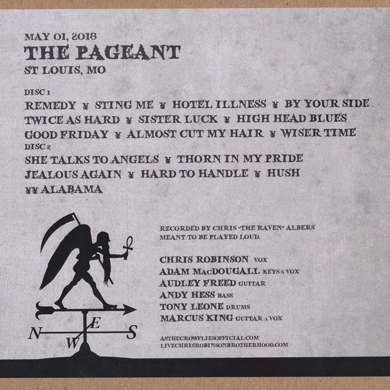 クリスロビンソン Chris Robinson (As the Crow Flies) - St. Louis, MO 05/01/2018 (CD)