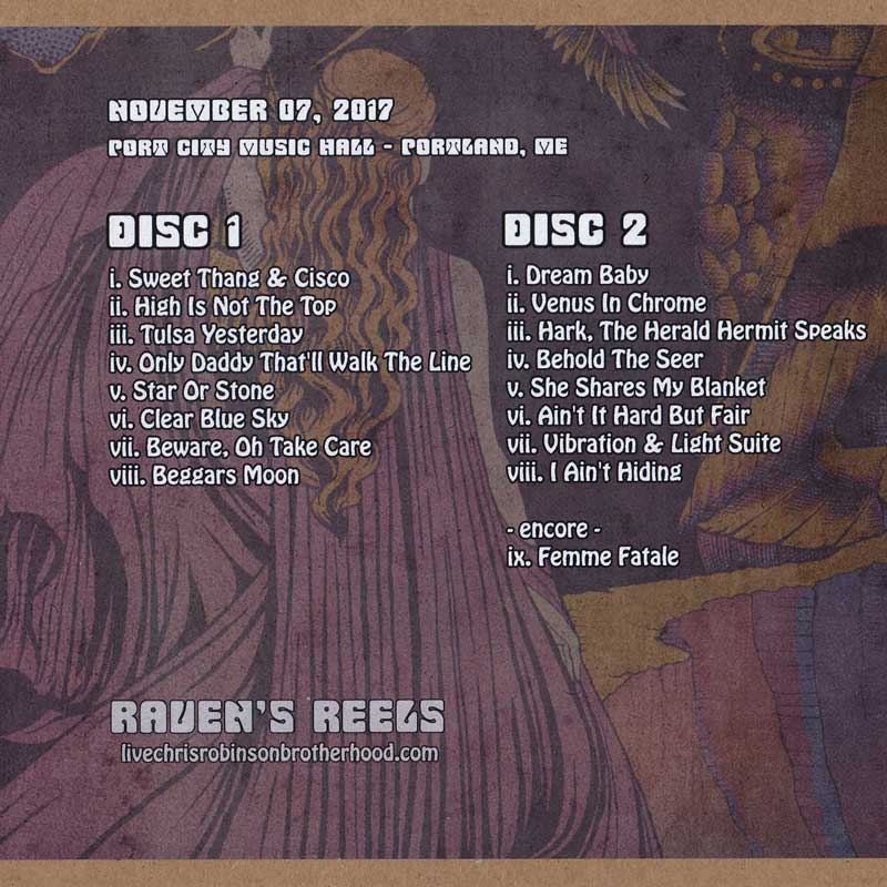 クリスロビンソン Chris Robinson Brotherhood - Raven's Reels: Portland, ME 11/07/2017 (CD)