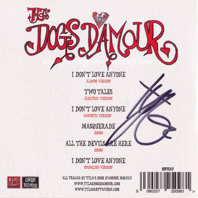 The Dogs D'amour (Tyla's Dogs D'amour) - I Don't Love Anyone (More Than I Love You) Ep (CD)