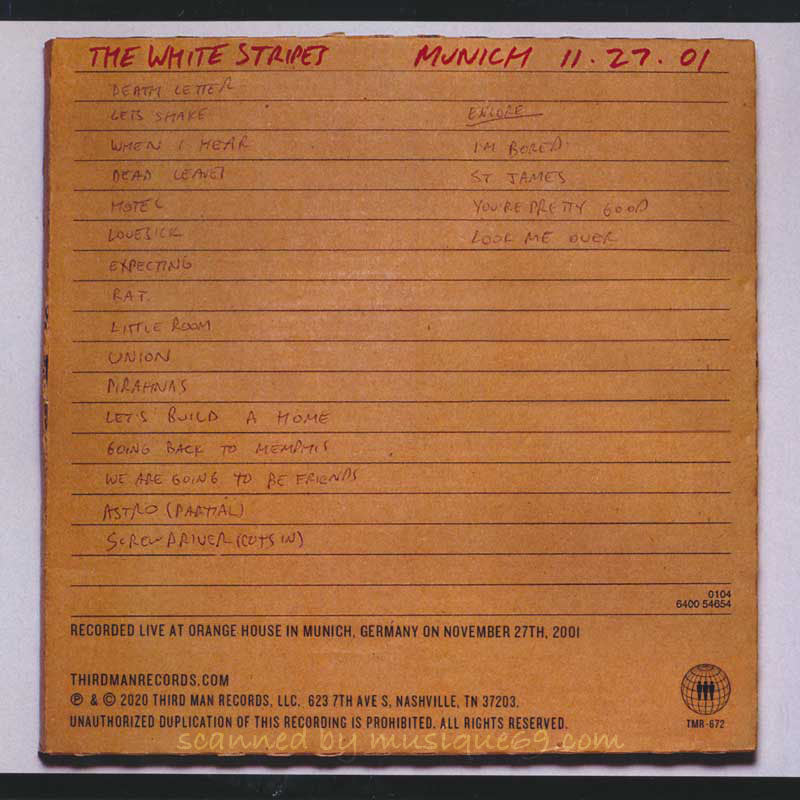 The White Stripes - Munich 11.27.01 (CD)