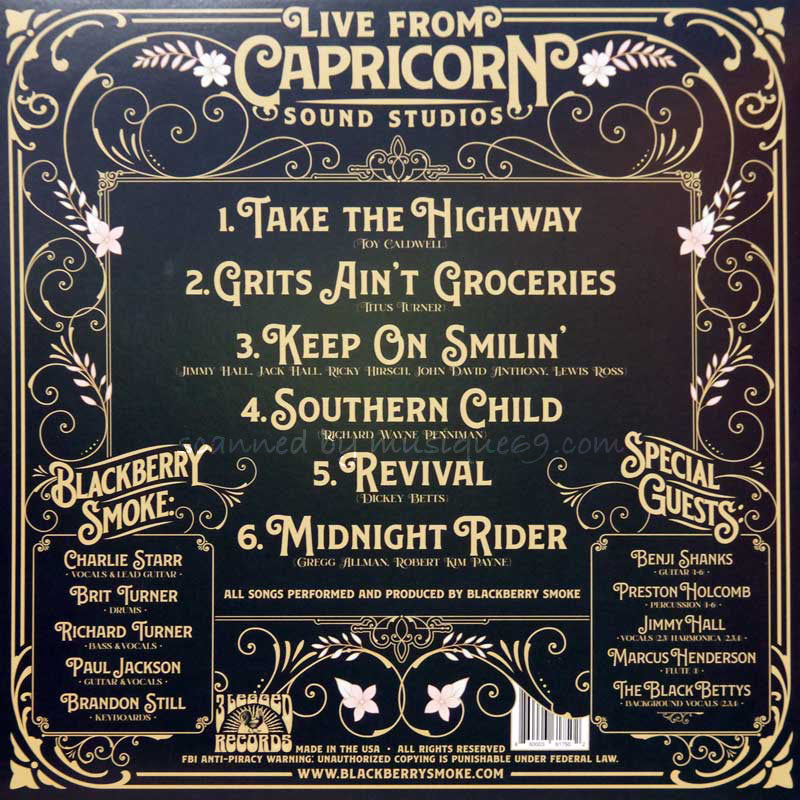 Blackberry Smoke - Live from Capricorn Sound Studios (vinyl)
