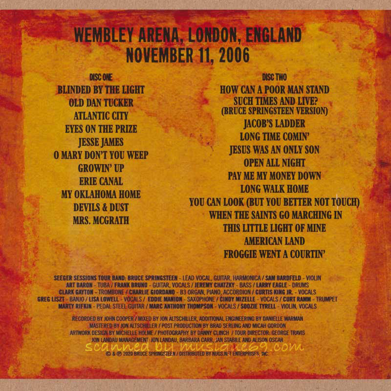 ブルーススプリングスティーン Bruce Springsteen - Wembley Arena, November 11, 2006 (CD)
