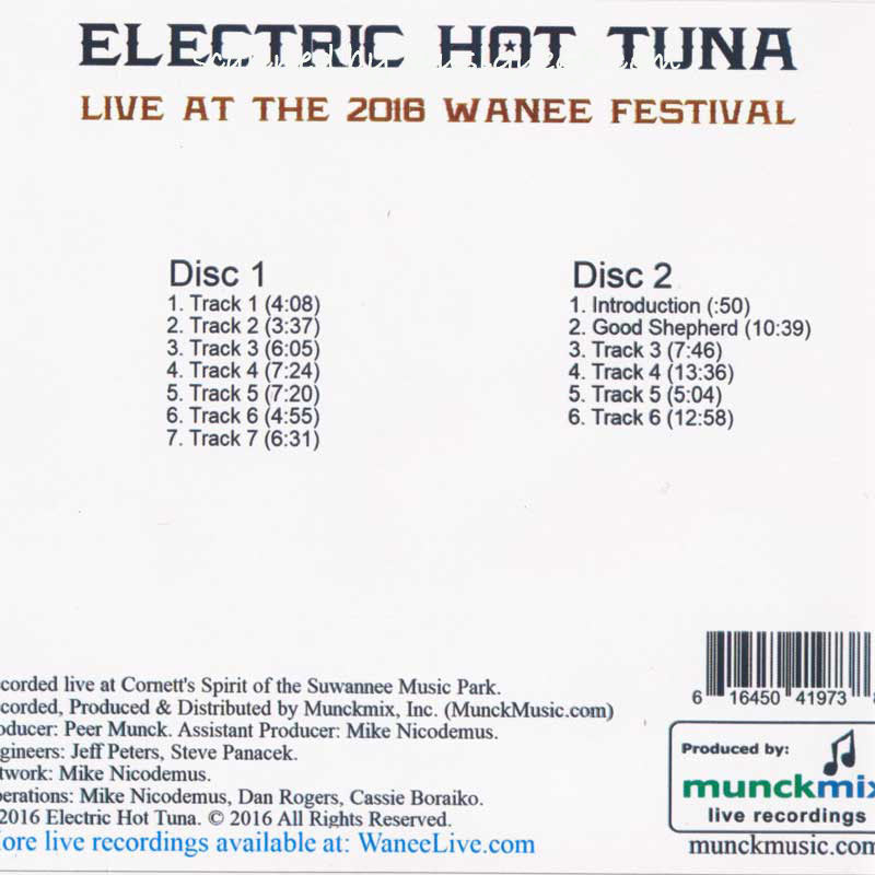 ホットツナ Hot Tuna (Electric Hot Tuna) - Live at 2016 Wanee Music Festival (CD)