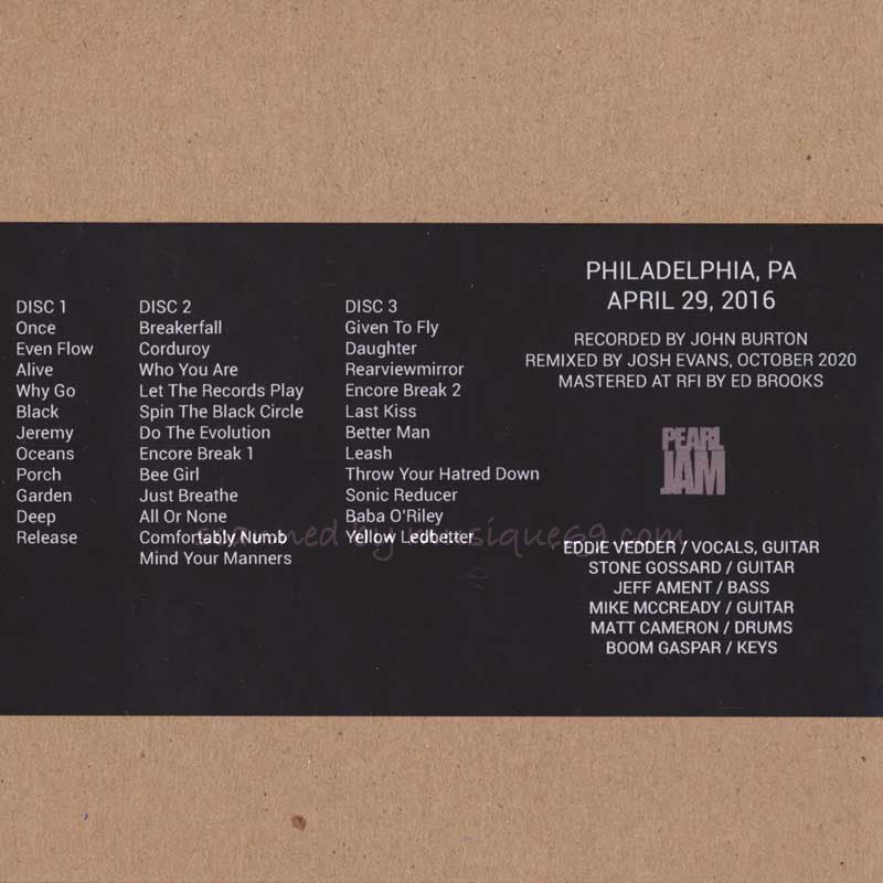 パールジャム Pearl Jam - North American Tour: Philadelphia, PA 04/29/2016 REMIXED (CD)