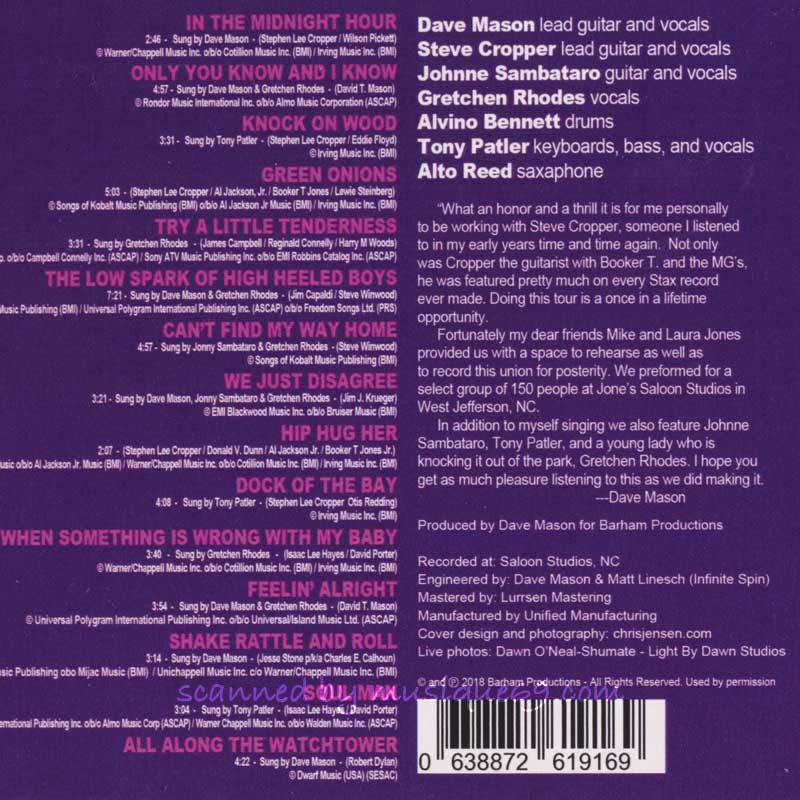 デイヴメイスン Dave Mason & Steve Cropper featuring Gretchen Rhodes - 4 Real Rock & Soul Revue (CD)