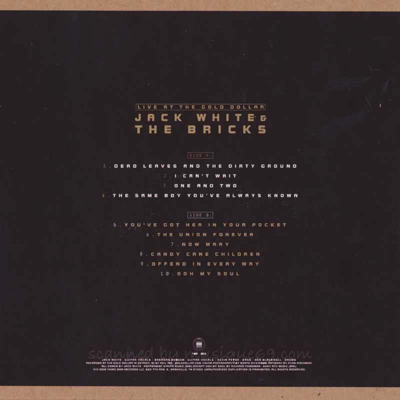 ジャックホワイト Jack White & The Bricks - Live at the Gold Dollar (CD)