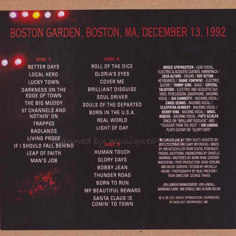 ブルーススプリングスティーン Bruce Springsteen - Boston Garden, Boston, MA | December 13, 1992: US Exclusive Edition (CD)