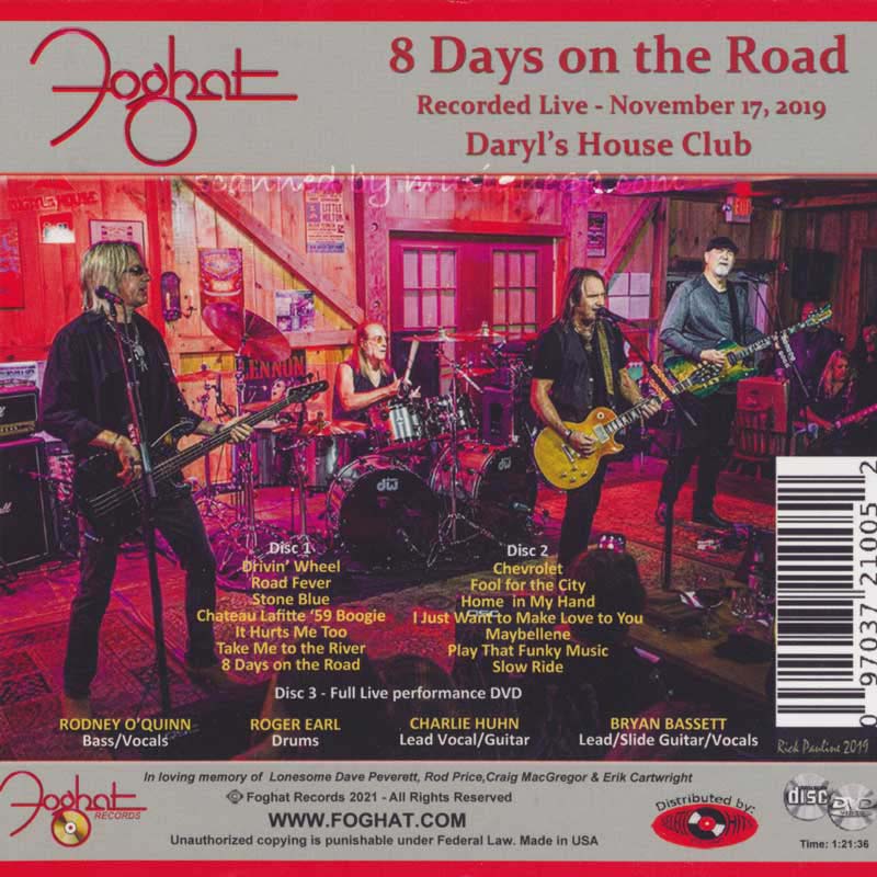 フォガット Foghat - 8 Days on the Road: Exclusive Autographed Edition (CD/DVD)