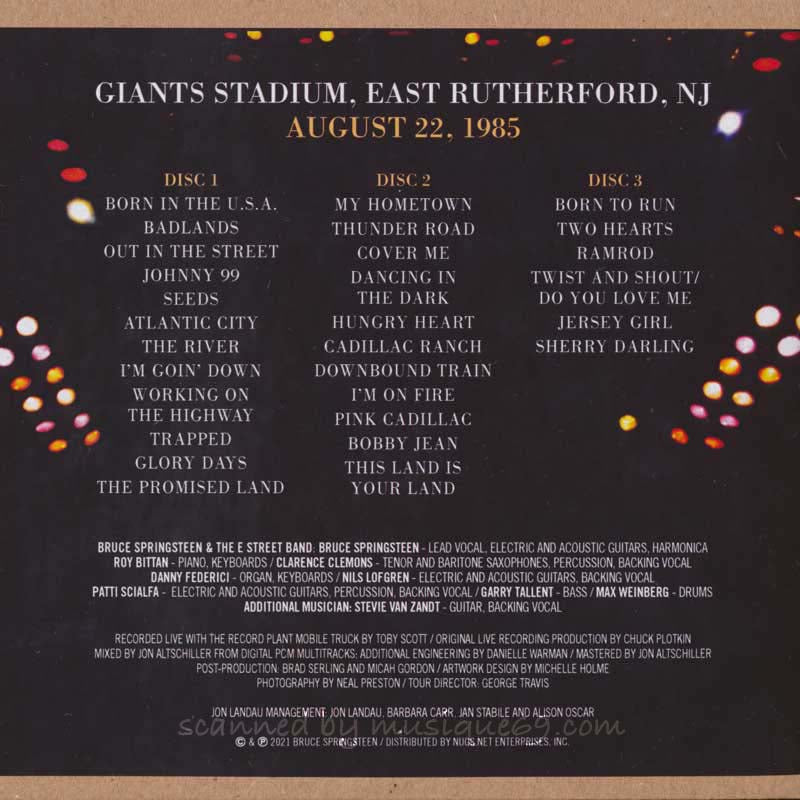 ブルーススプリングスティーン Bruce Springsteen & The E Street Band - Giants Stadium, East Rutherford, NJ | August 22, 1985: US Exclusive Edition (CD)