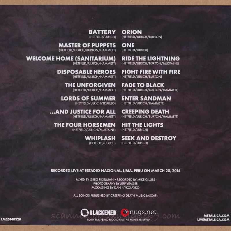 メタリカ Metallica - By Request: Lima, Peru, March 20, 2014 REMIXED (CD)