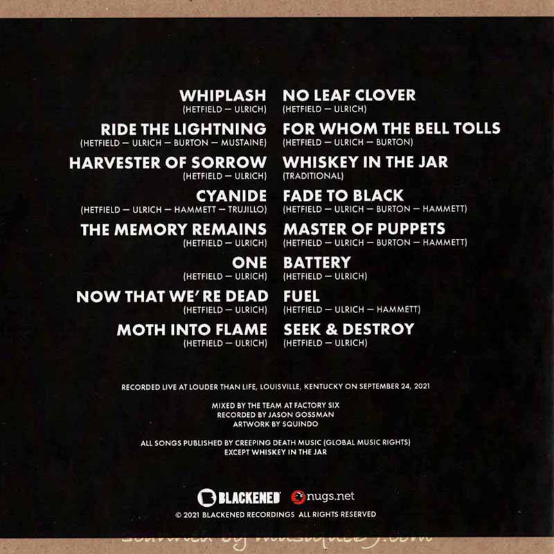 メタリカ Metallica - September 24, 2021 | Louisville, KY | Louder Than Life (CD)