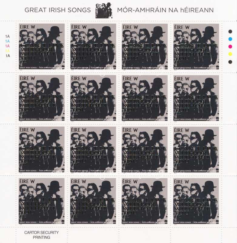 U2 - Great Irish Songs: With or Without You "W" Sheetlet