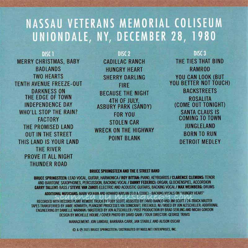 Bruce Springsteen & The E Street Band - Nassau Veterans Memorial Coliseum, NY 12/28/80: US Exclusive Edition (CD)