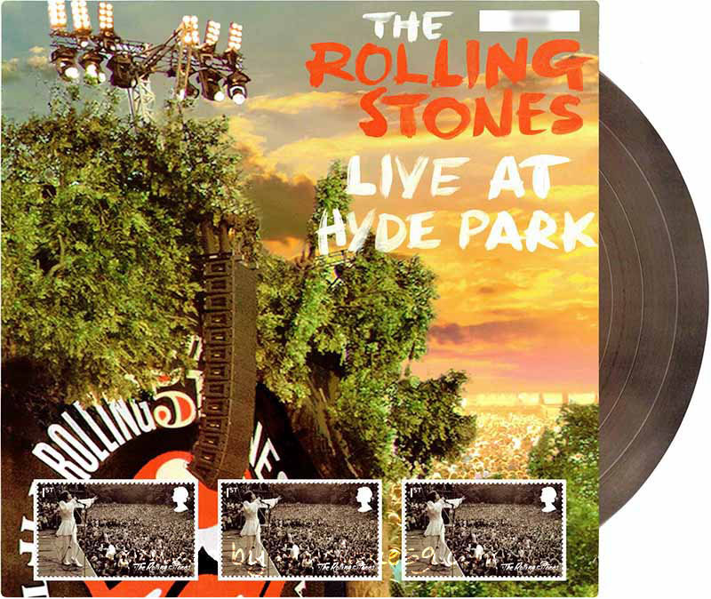 ローリングストーンズ The Rolling Stones - Live at Hyde Park Fan Sheet: Limited Edition Stamps