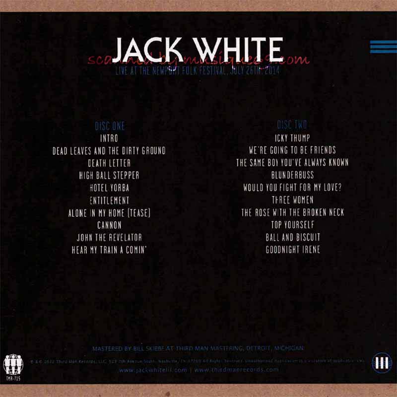 ジャックホワイト Jack White - Live at the Newport Folk Festival, July 26th, 2014 (CD)