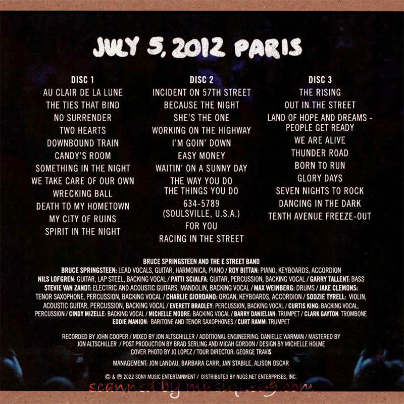 ブルーススプリングスティーン Bruce Springsteen & The E Street Band - July 5, 2012 Paris: US Exclusive Edition (CD)