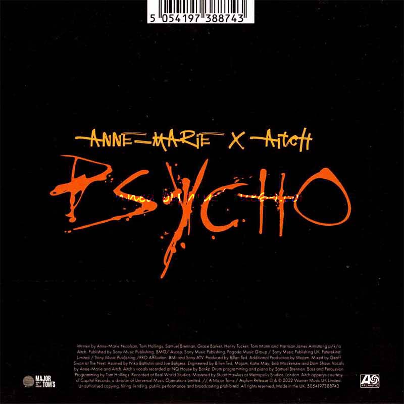 Anne-Marie - Psycho: Exclusive Anne Autographed Edition (CD)