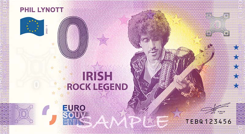 シンリジィ Thin Lizzy (Phil Lynott) - Phil Lynott "Irish Rock Legend" Commemorative 0 Euro Banknote (goods)