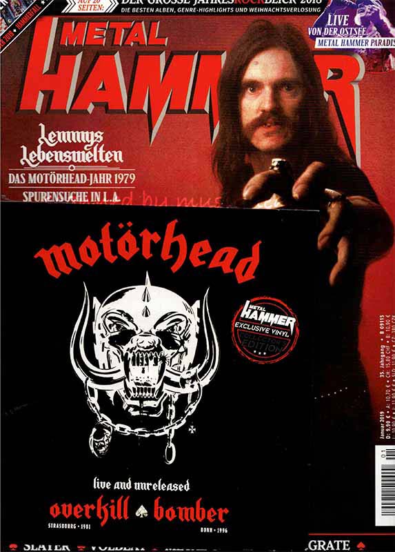 モーターヘッド Motorhead - Overkill/ Bomber: Metal Hammer Germany 01/2019 (Book/ Vinyl)