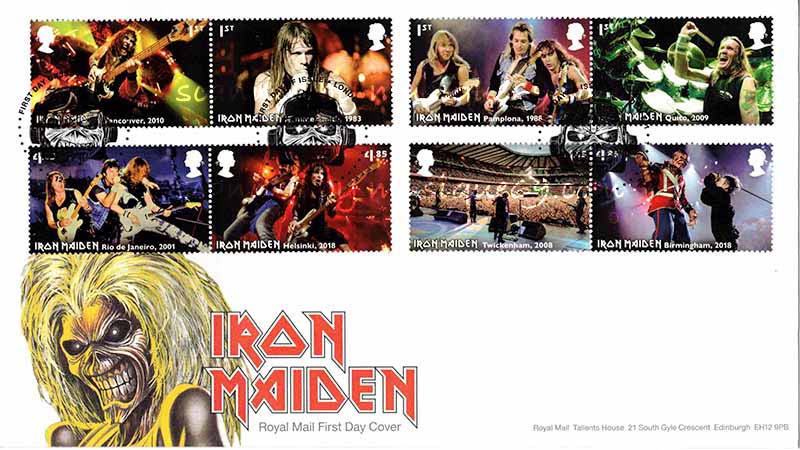 アイアンメイデン Iron Maiden - Iron Maiden Stamp Souvenir FDC