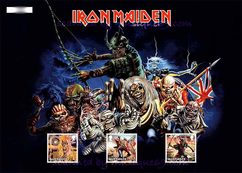 アイアンメイデン Iron Maiden - Iron Maiden Eddie Fan Sheet: Limited Edition Stamps