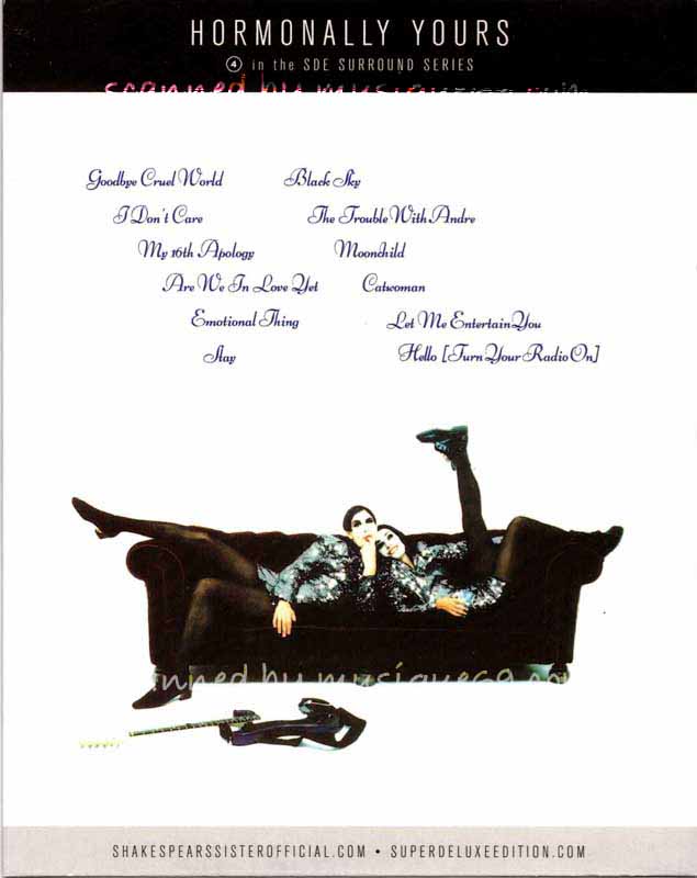 Shakespears Sister - Hormonally Yours: SDE Surround Series Exclusive Limited Edition Blu-Ray Audio