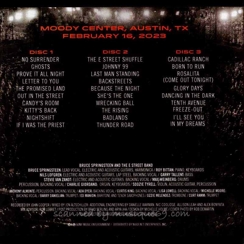 ブルーススプリングスティーン Bruce Springsteen & The E Street Band - Moody Center, Austin, TX, Feb 16, 2023 (CD)